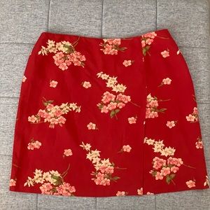 Jones New York size 14 linen and silk floral skirt